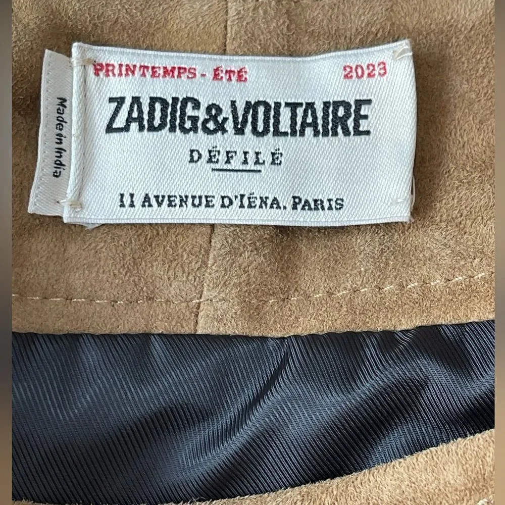 Zadig &Voltaire Jasia brown Suede mini skirt. 40. NWT